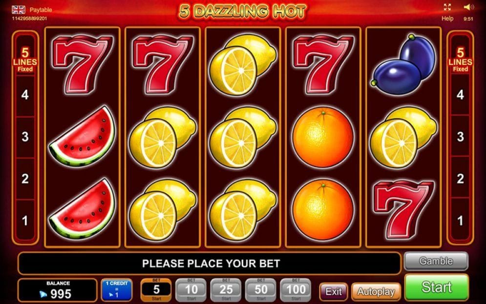 5 Dazzling Hot 5 Dazzling Hot Slotmaschine
