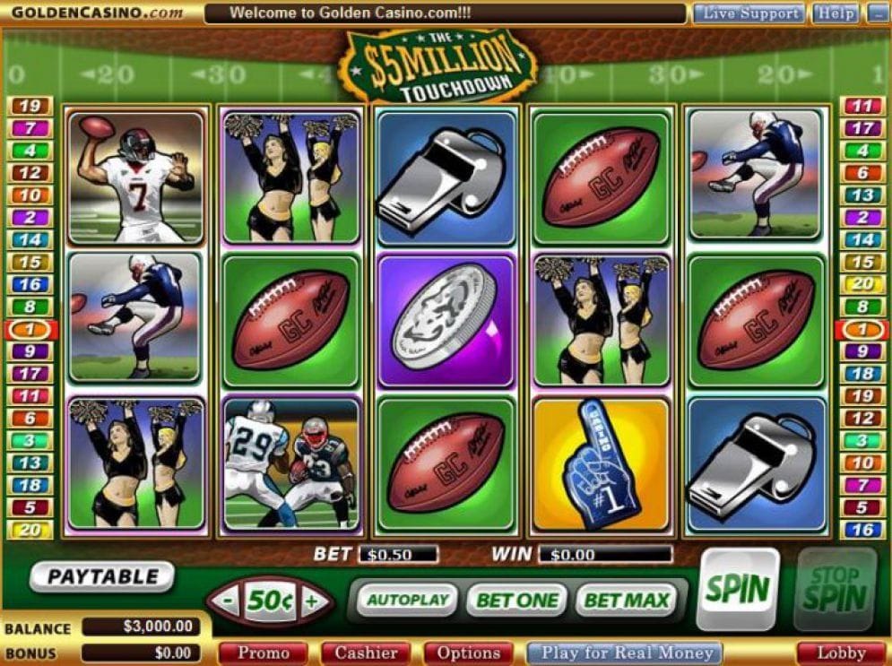 The $5 Million Touchdown The $5 Million Touchdown online Automatenspiel