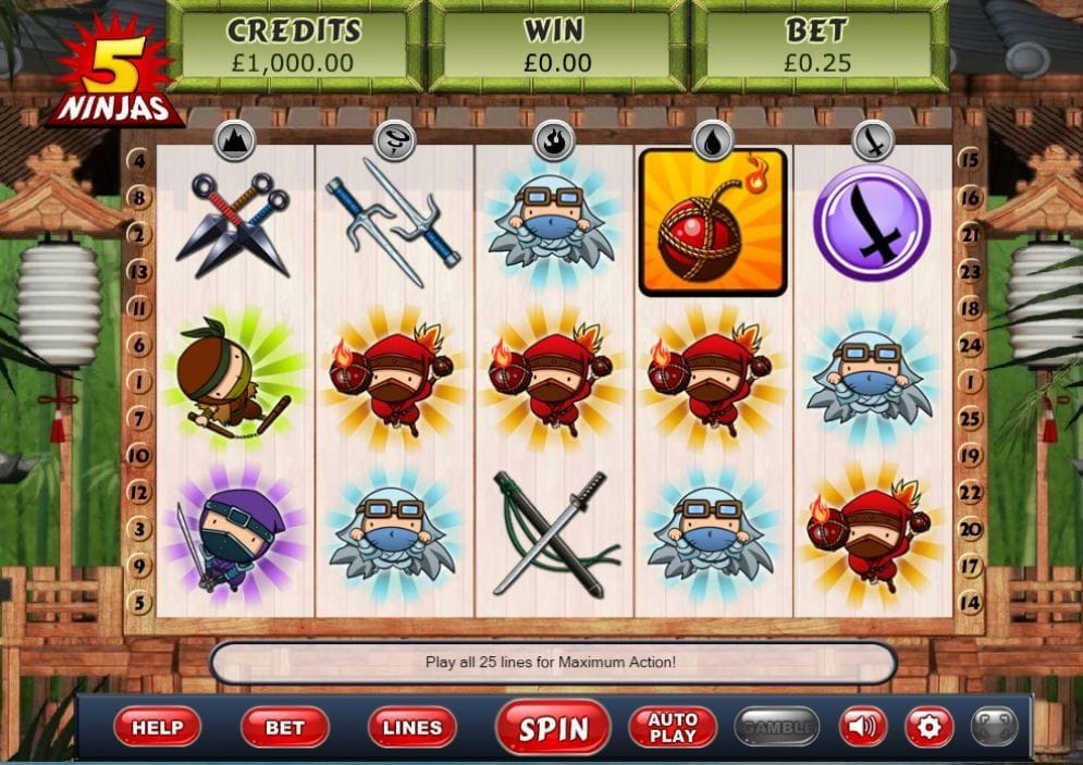 5 Ninjas 5 Ninjas online Casino Spiel
