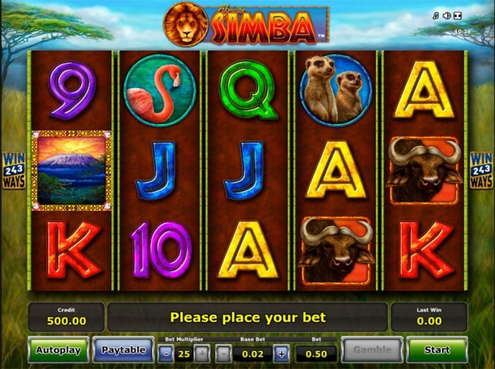 African Simba Spielautomat