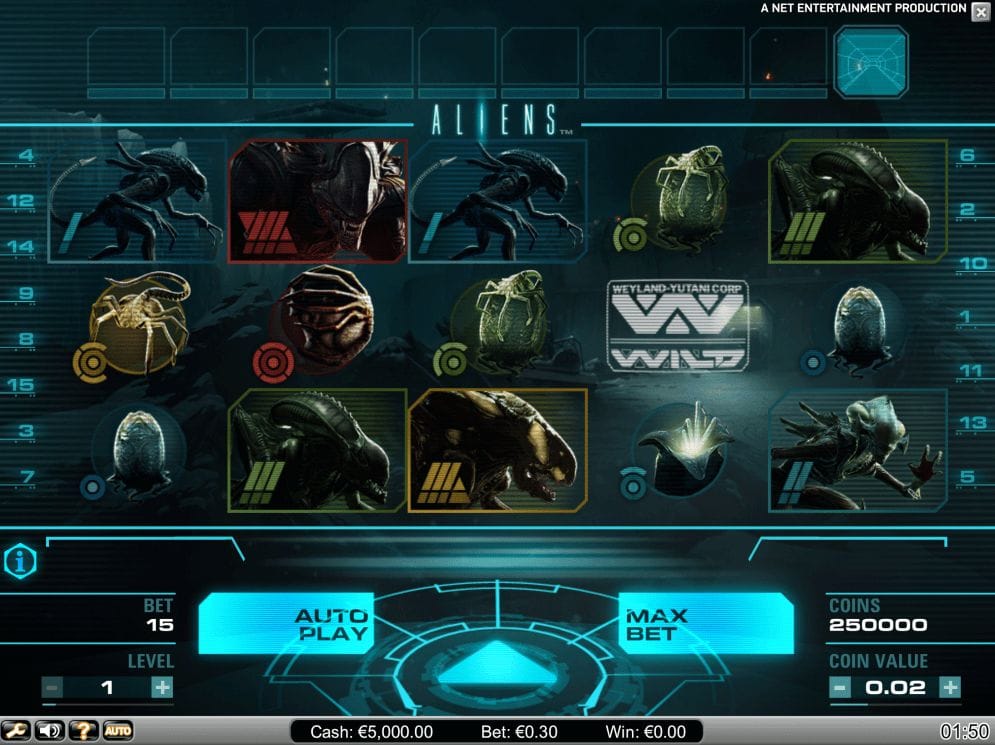 Aliens online Spielautomat