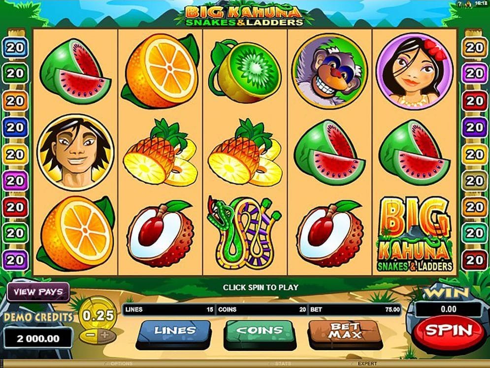 Big Kahuna Snakes & Ladders Casino Spiel