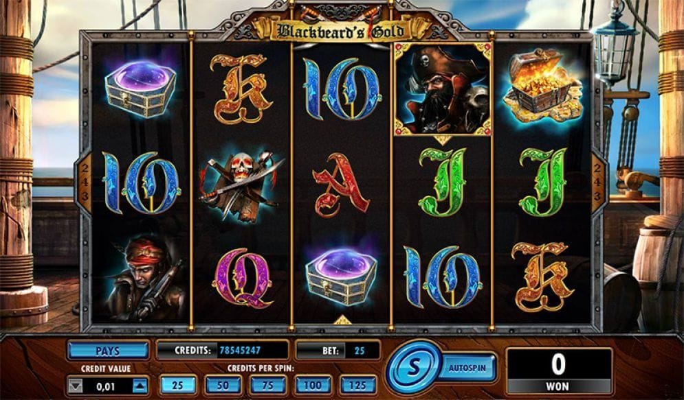 Blackbeard online Slotmaschine