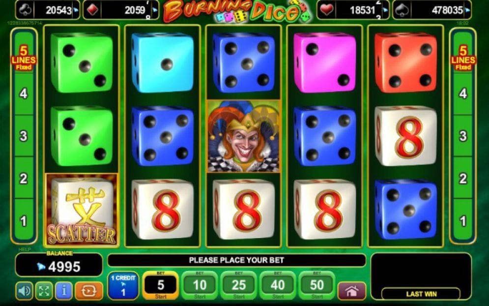 Burning Dice Geldspielautomat