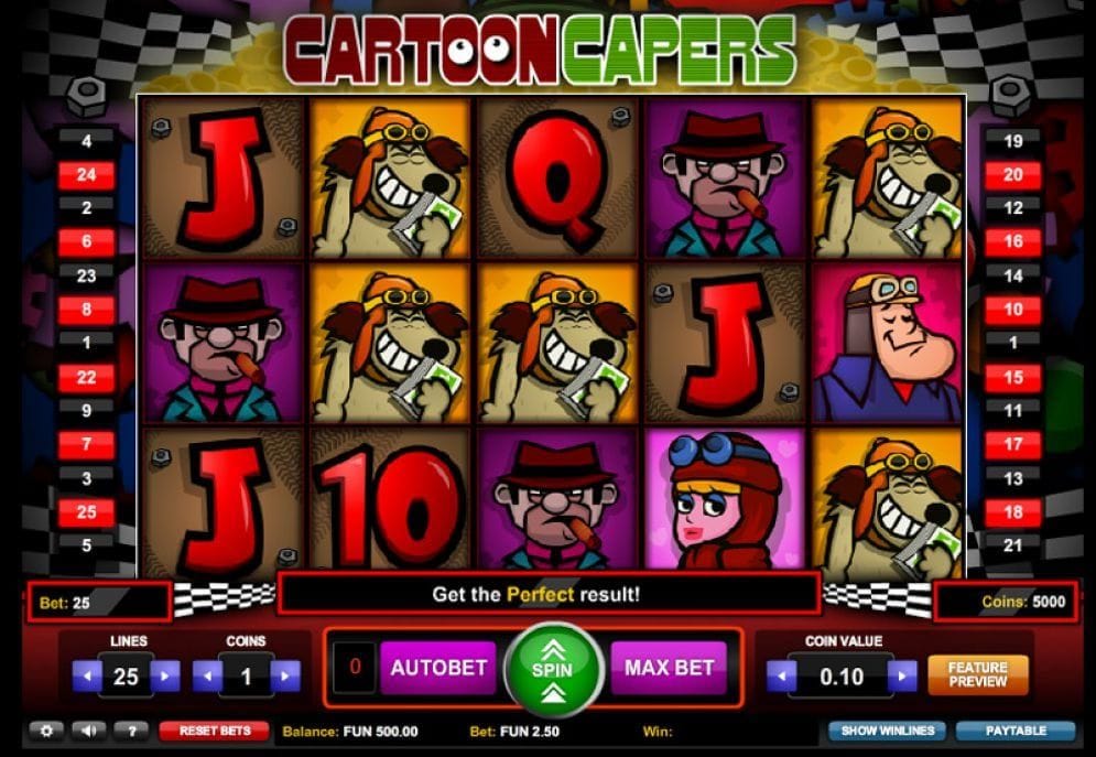 Cartoon Capers online Casinospiel