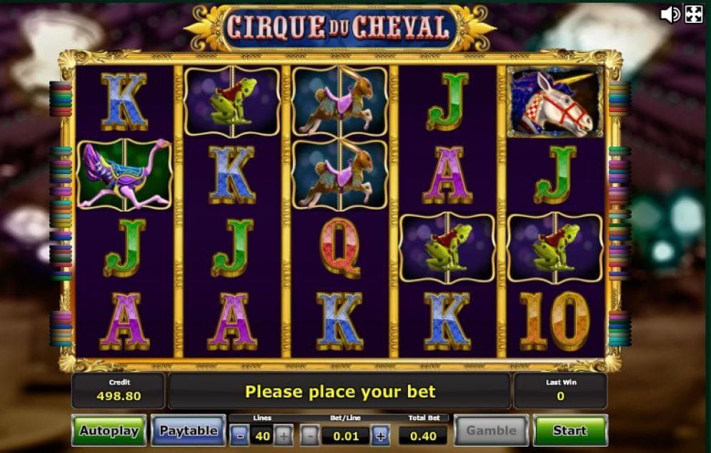 Cirque du Cheval Videoslot