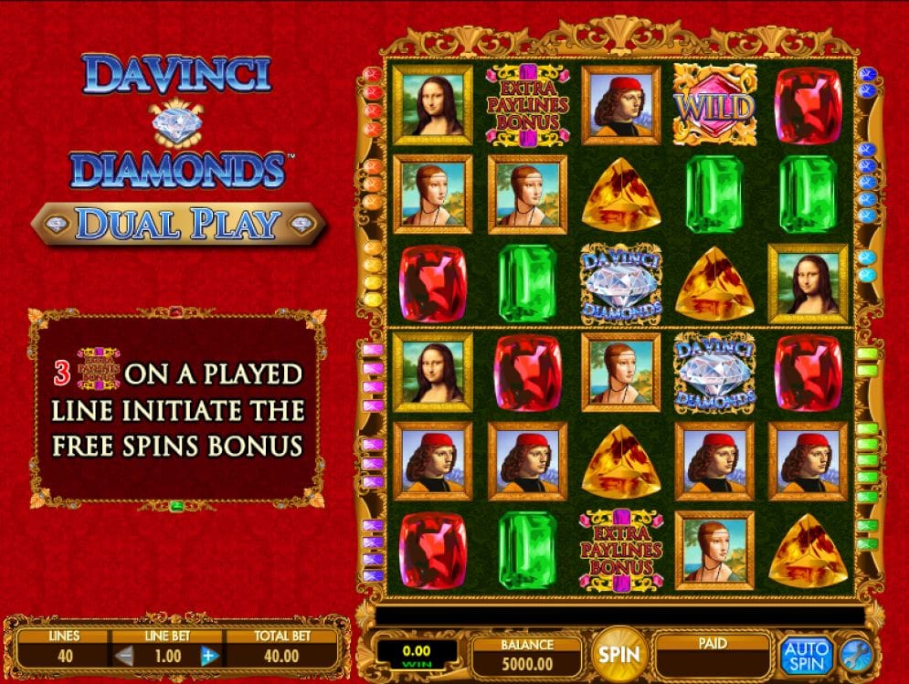 Da Vinci Diamond Dual Play Da Vinci Diamond Dual Play Spielautomat
