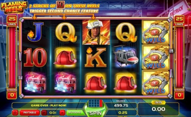 Flaming Reels Slotmaschine kostenlos spielen