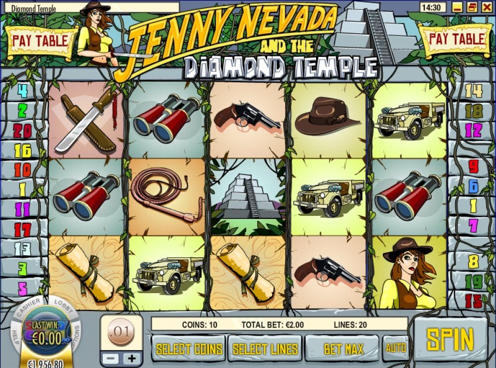 Jenny Nevada and the Diamond Temple Automatenspiel