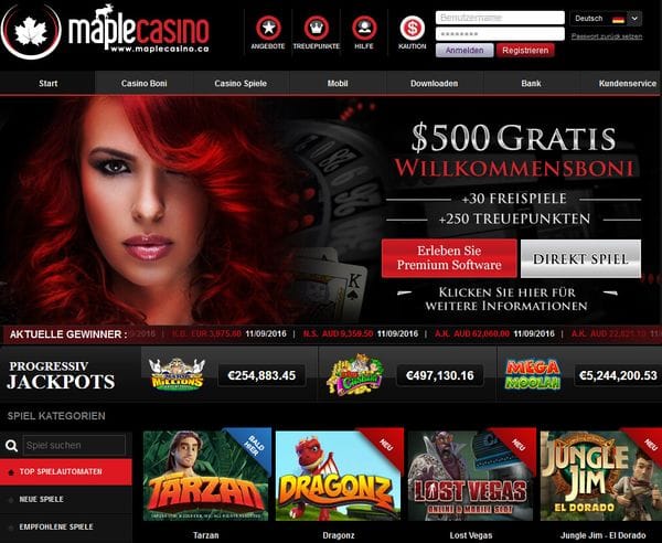 Maple Casino im Test