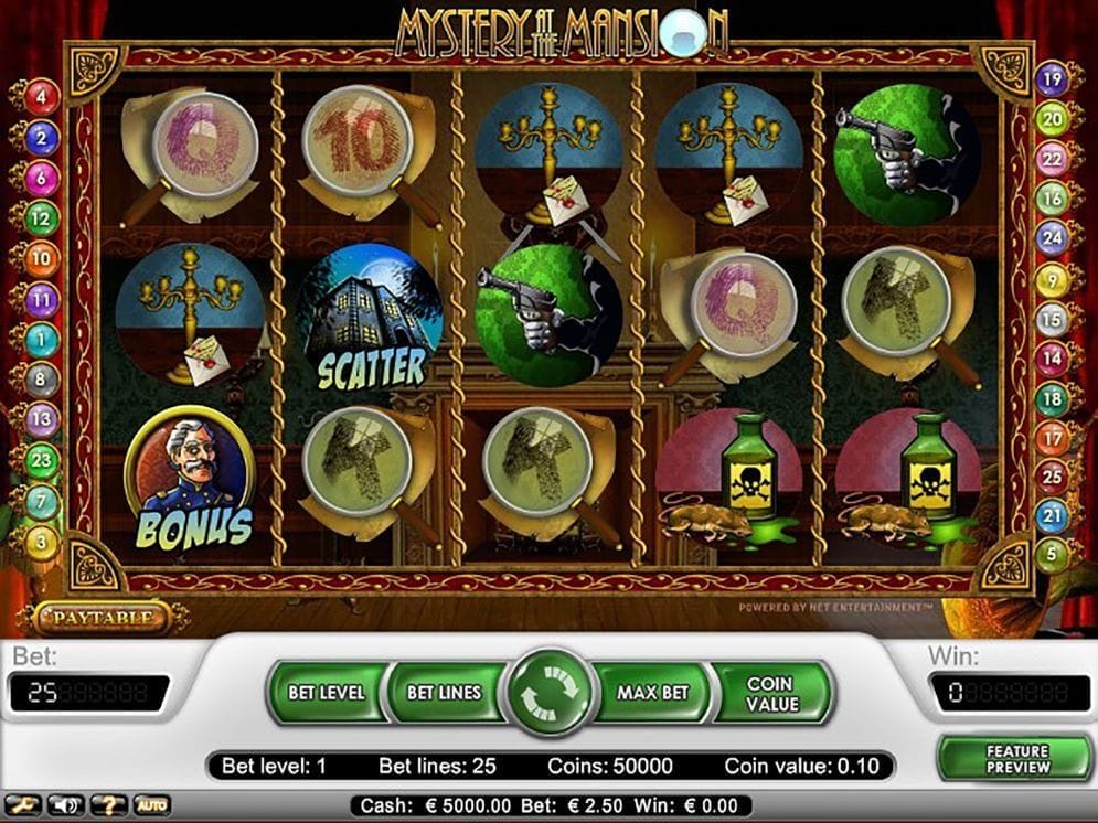Mystery at the Mansion online Automatenspiel