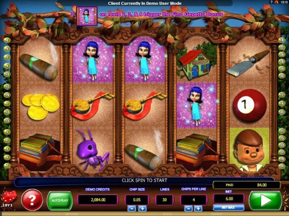 Pinocchio’s Fortune online Video Slot