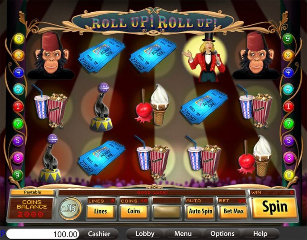 Roll Up Roll Up Roll Up Roll Up Geldspielautomat