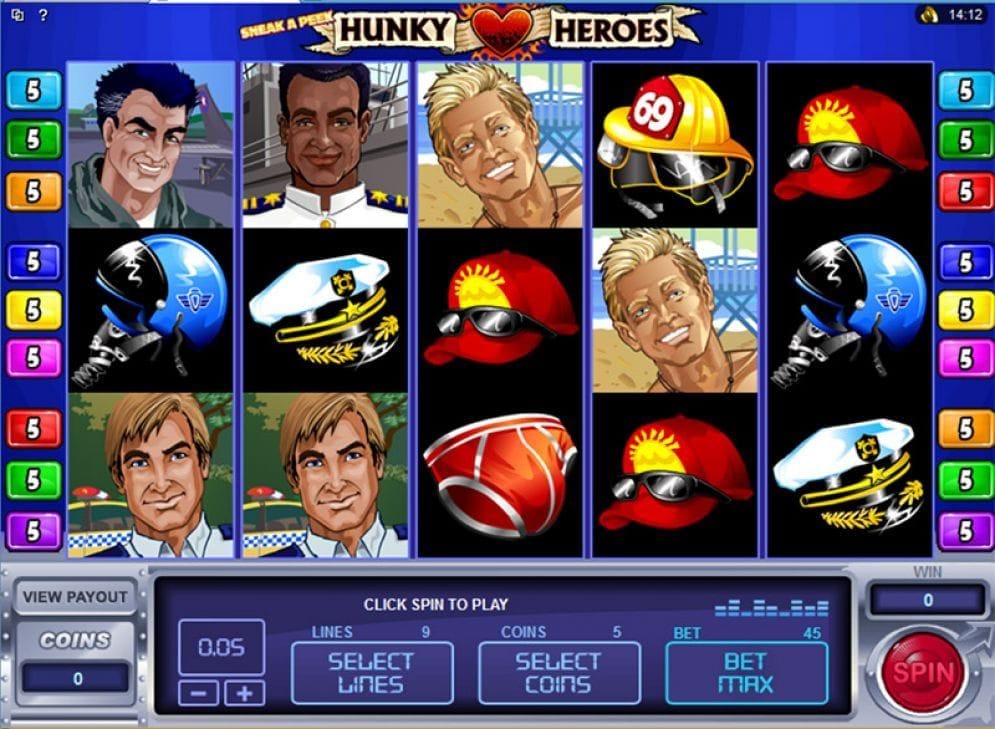 Sneak a Peek Hunky Heroes Sneak a Peek Hunky Heroes Geldspielautomat