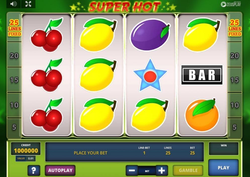 Super Hot online Automatenspiel