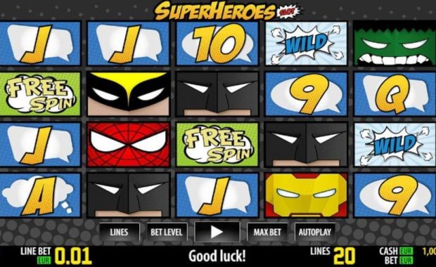 SuperHeroes Slotmaschine freispiel