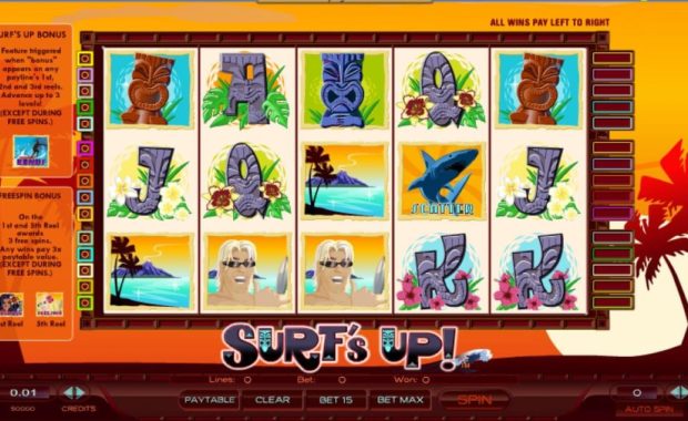 Surf's Up Videoslot ohne Anmeldung