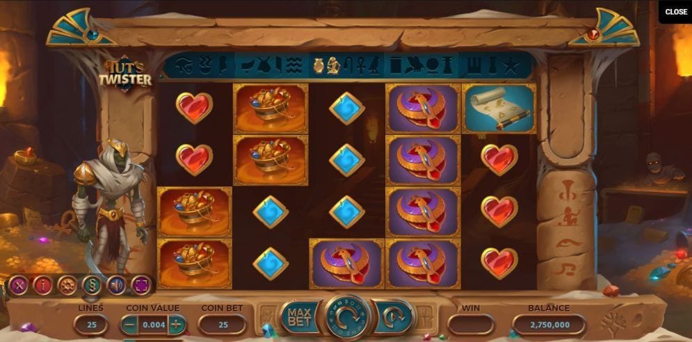 Tut’s Twister online Spielautomat